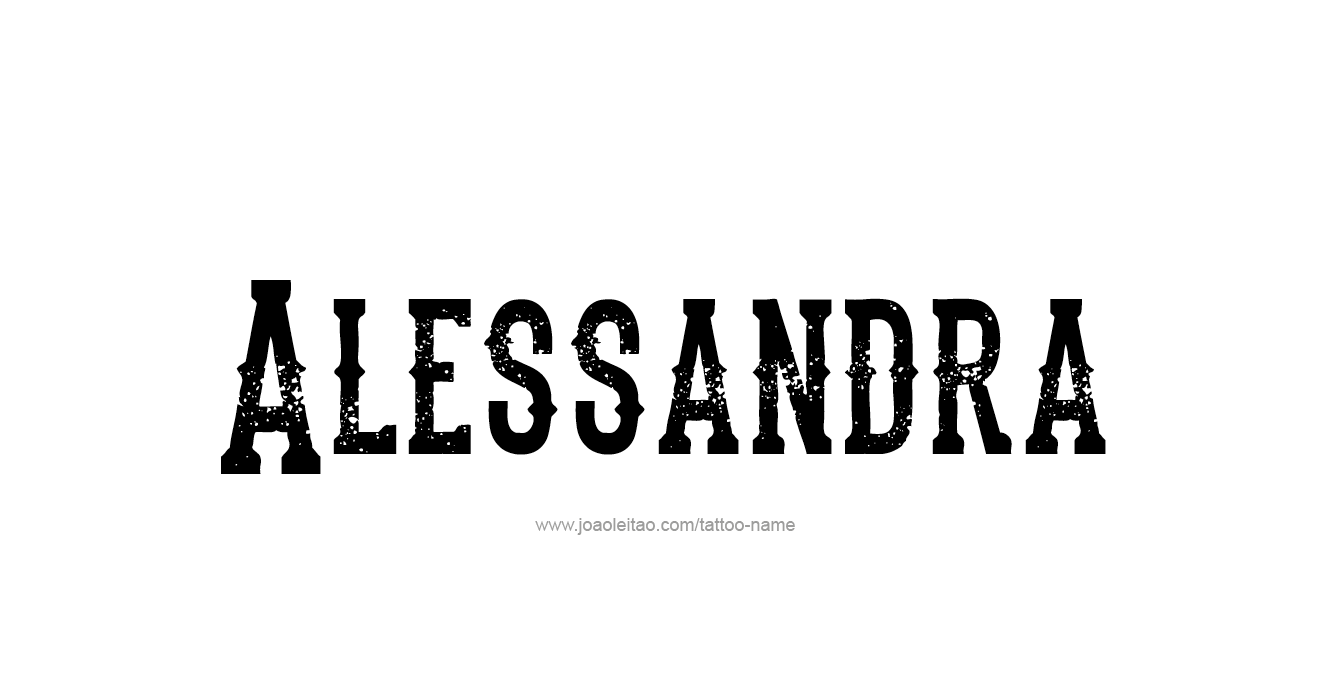 Tattoo Design  Name Alessandra   