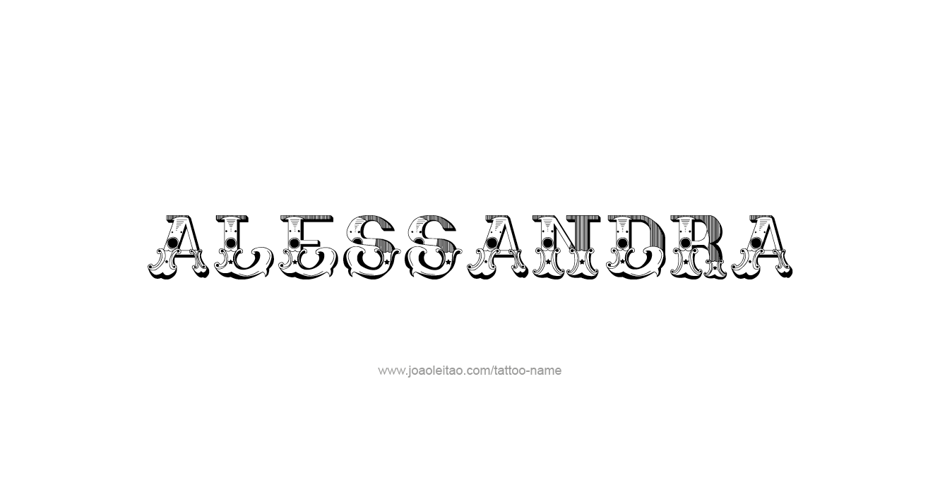 Tattoo Design  Name Alessandra   