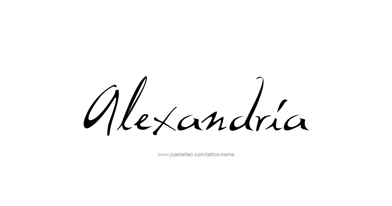 Tattoo Design  Name Alexandria   