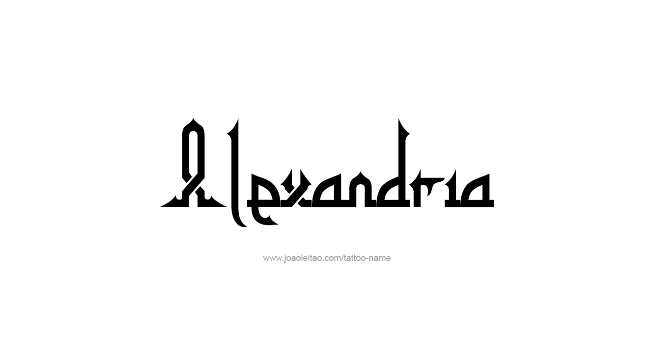 Tattoo Design  Name Alexandria   