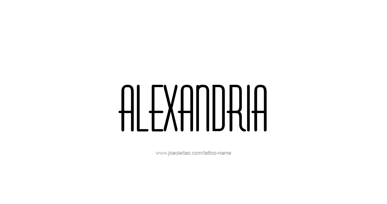 Tattoo Design  Name Alexandria   