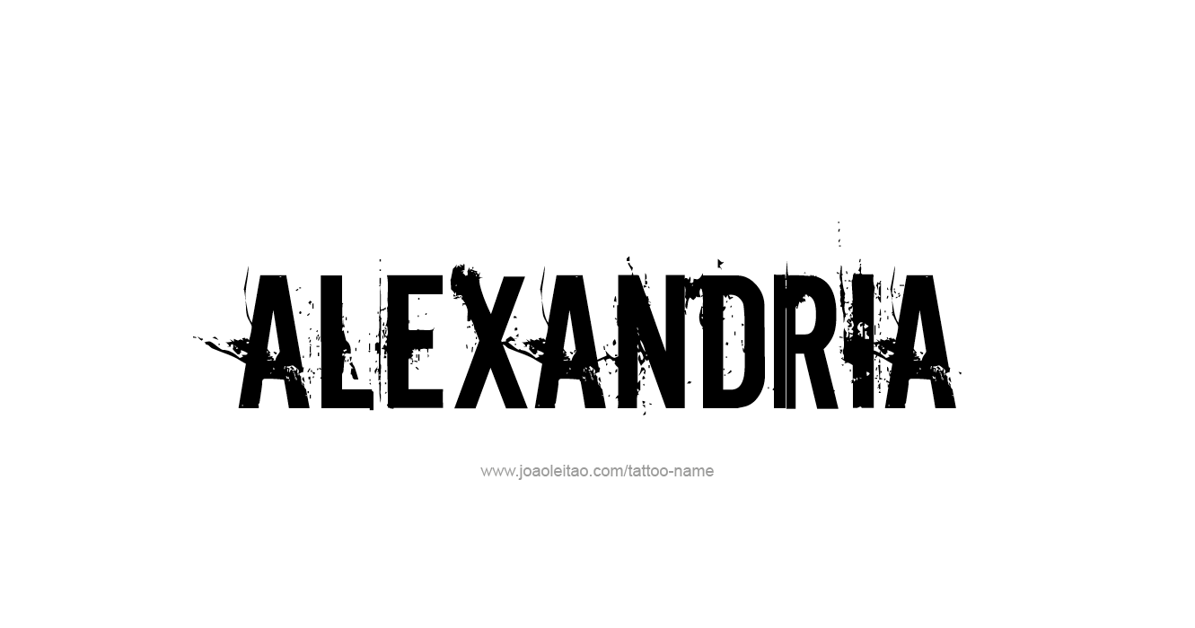 Tattoo Design  Name Alexandria   