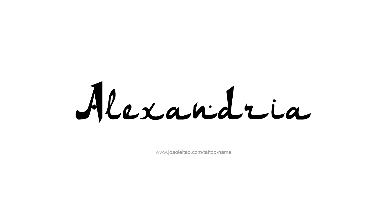 Tattoo Design  Name Alexandria   