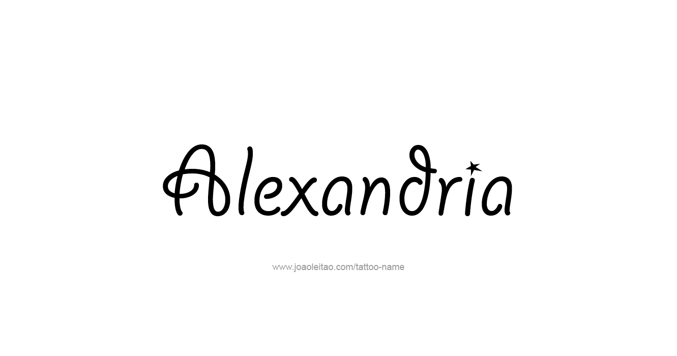 Tattoo Design  Name Alexandria   