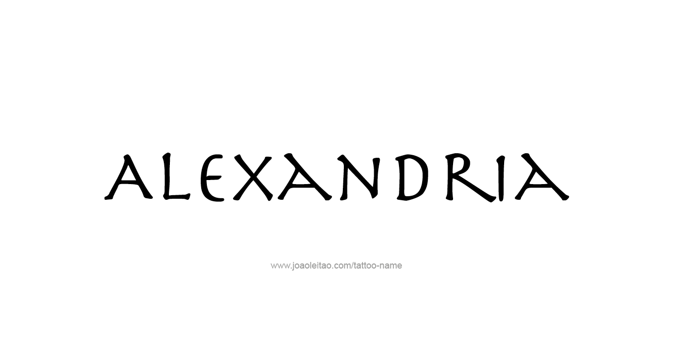 Tattoo Design  Name Alexandria   