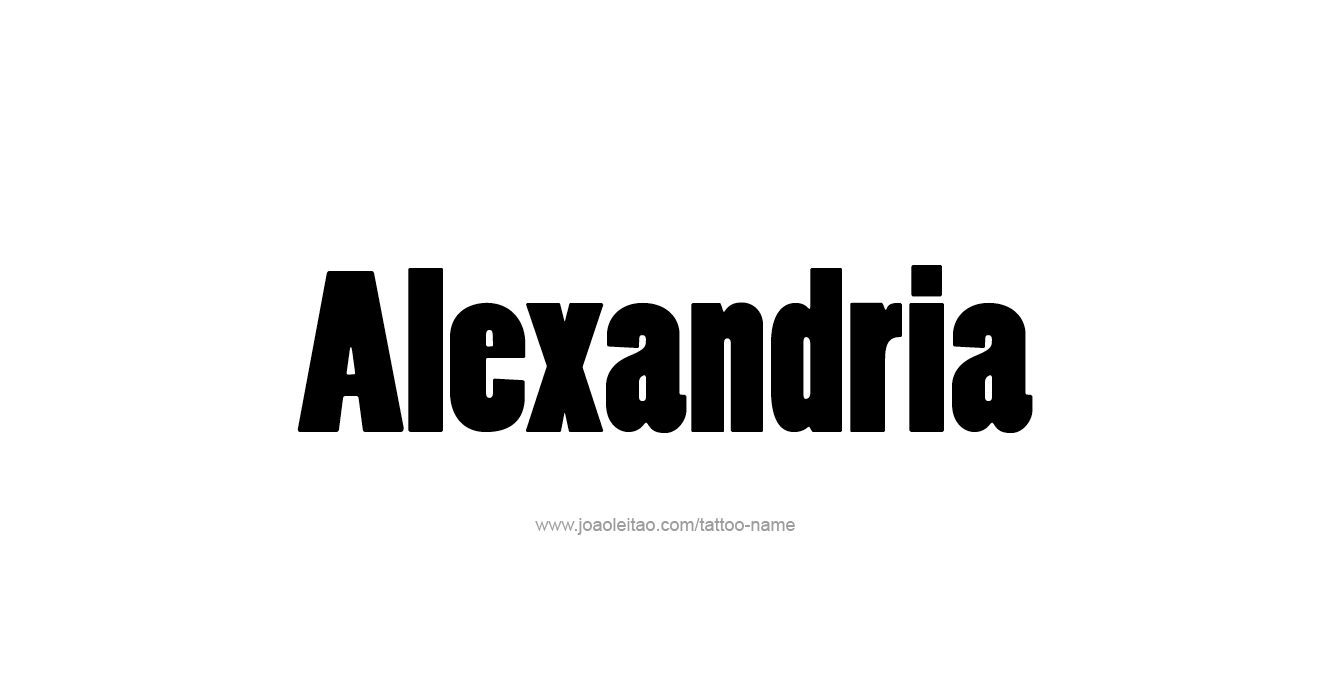 Tattoo Design  Name Alexandria   