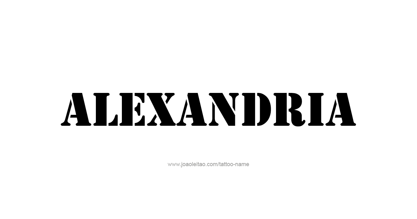 Tattoo Design  Name Alexandria   