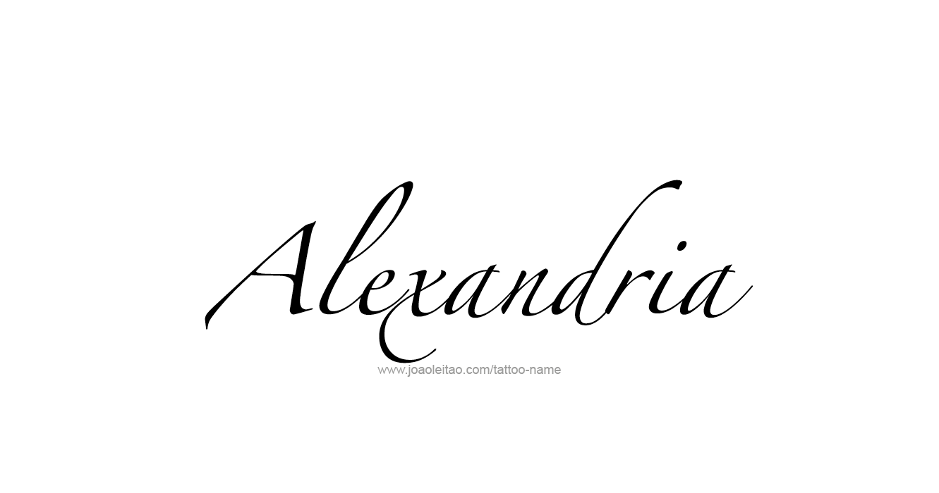 Tattoo Design  Name Alexandria   