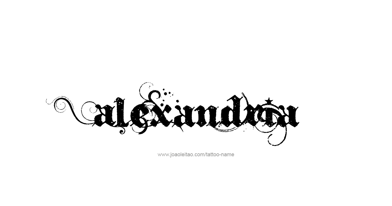 Tattoo Design  Name Alexandria   