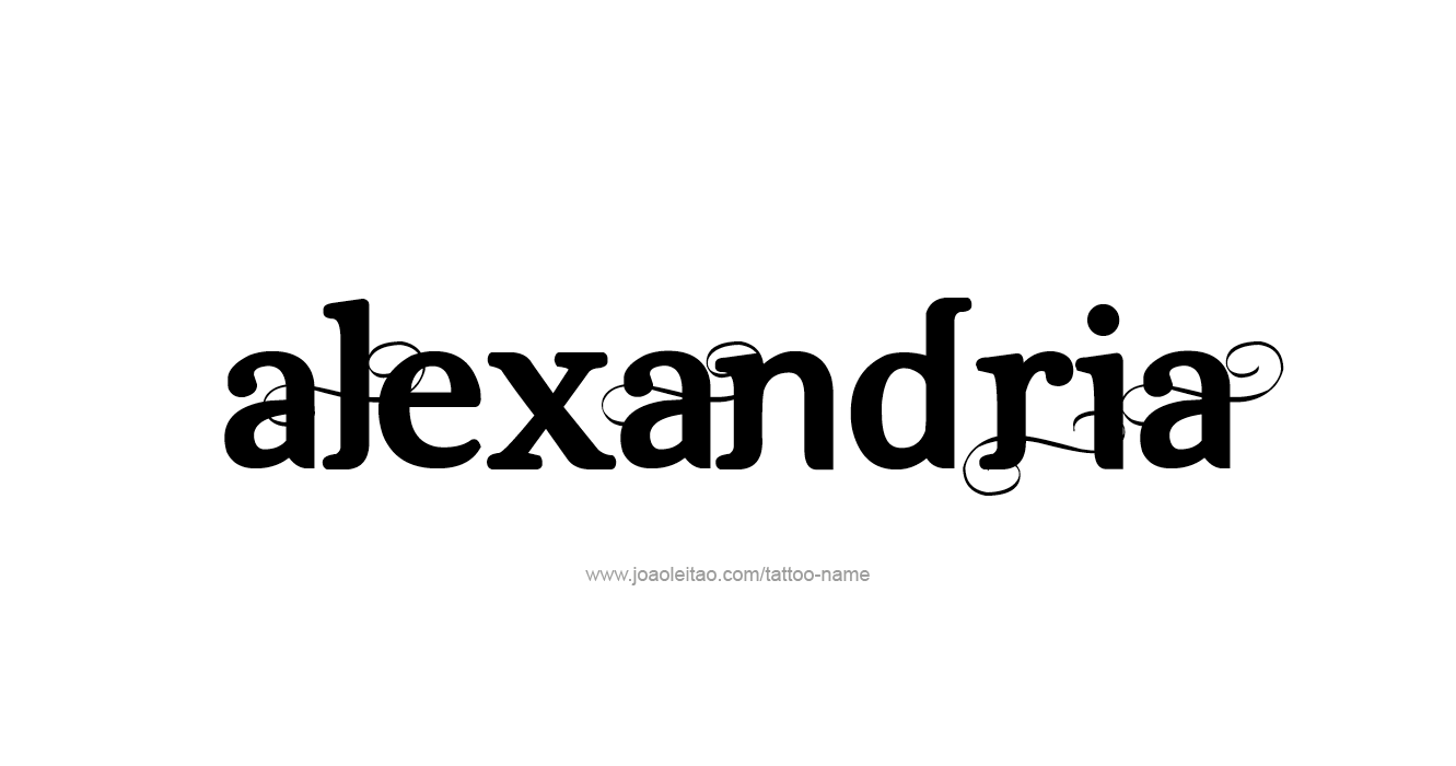 Tattoo Design  Name Alexandria   