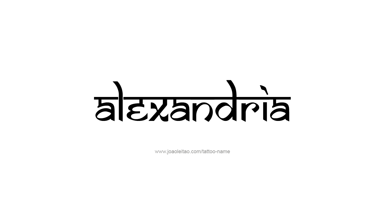 Tattoo Design  Name Alexandria   