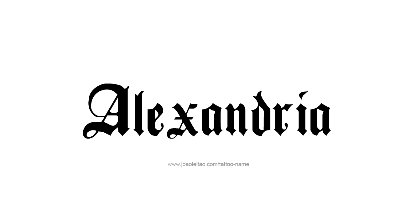 Tattoo Design  Name Alexandria   