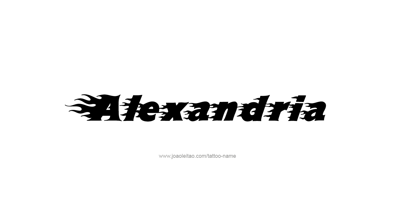 Tattoo Design  Name Alexandria   