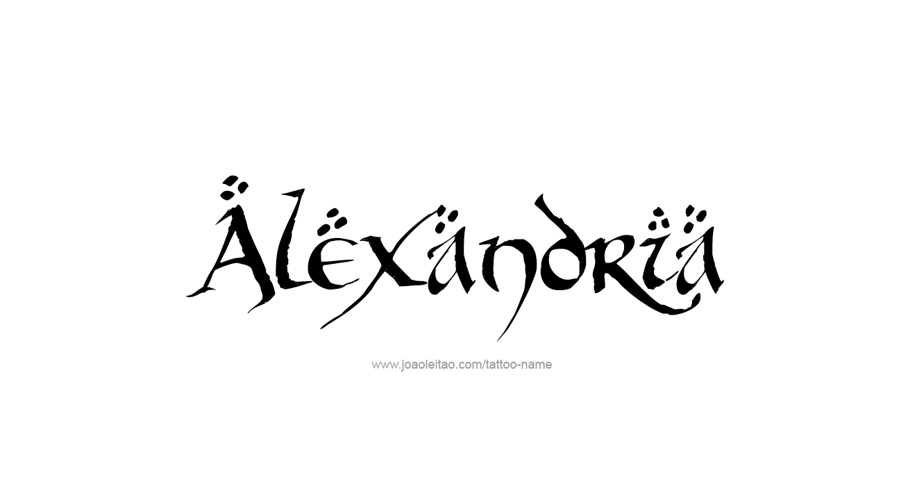 Tattoo Design  Name Alexandria   