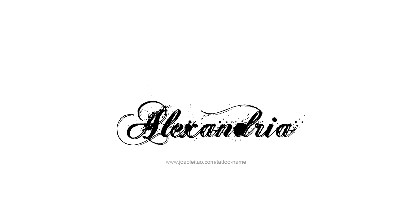 Tattoo Design  Name Alexandria   