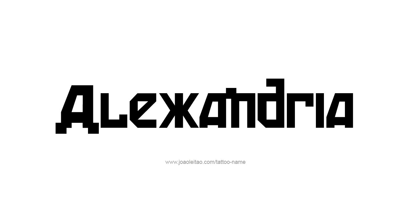 Tattoo Design  Name Alexandria   