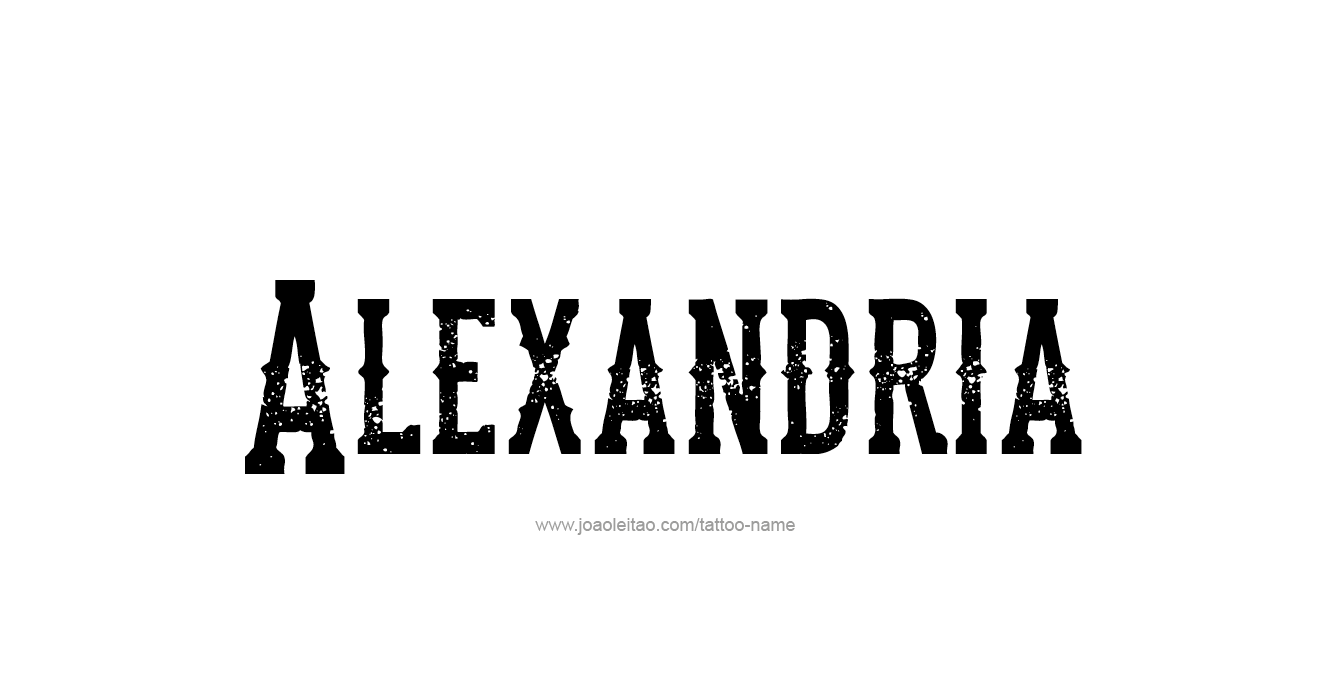 Tattoo Design  Name Alexandria   