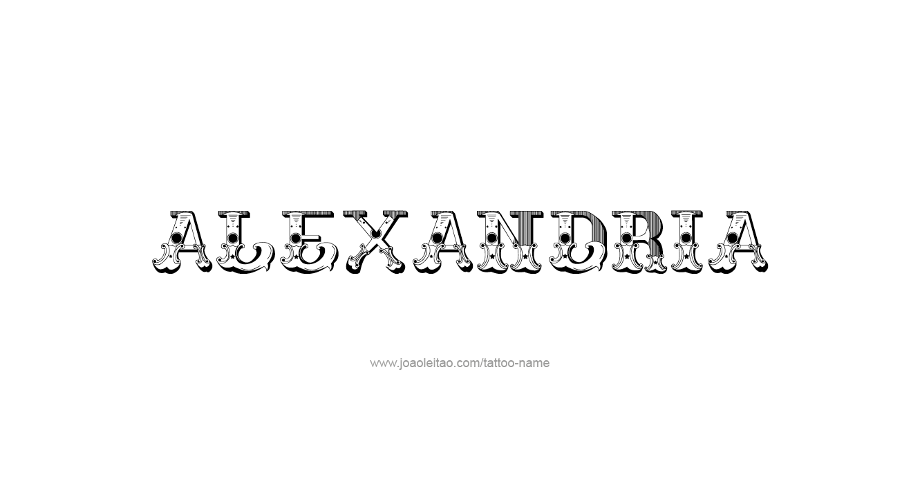 Tattoo Design  Name Alexandria   