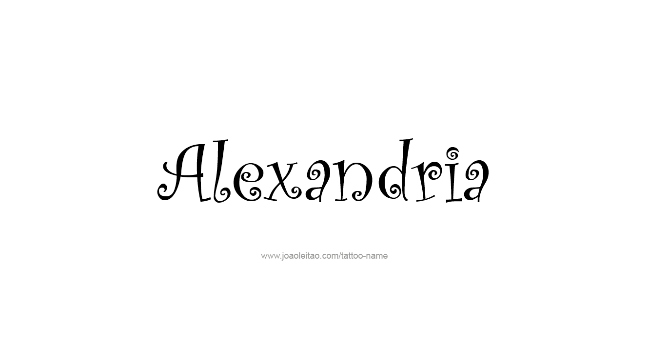 Tattoo Design  Name Alexandria   