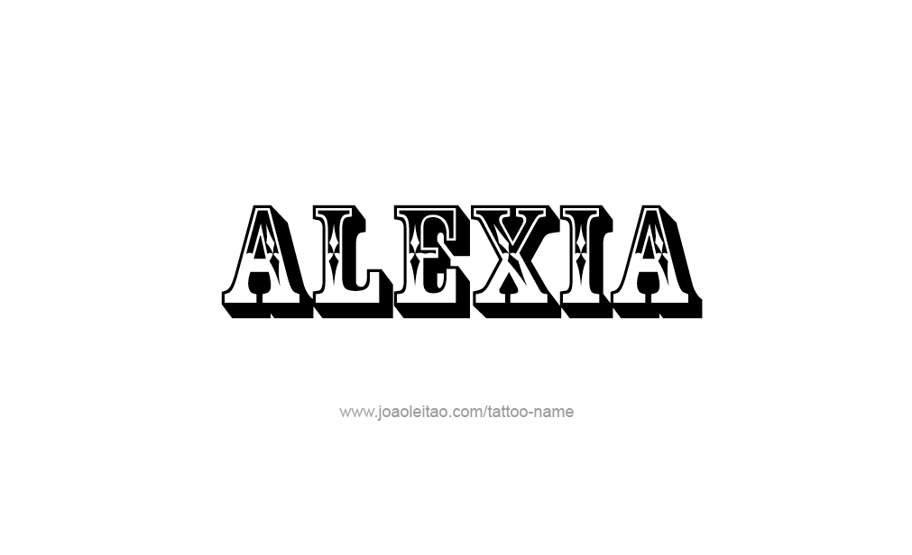 Tattoo Design  Name Alexia   