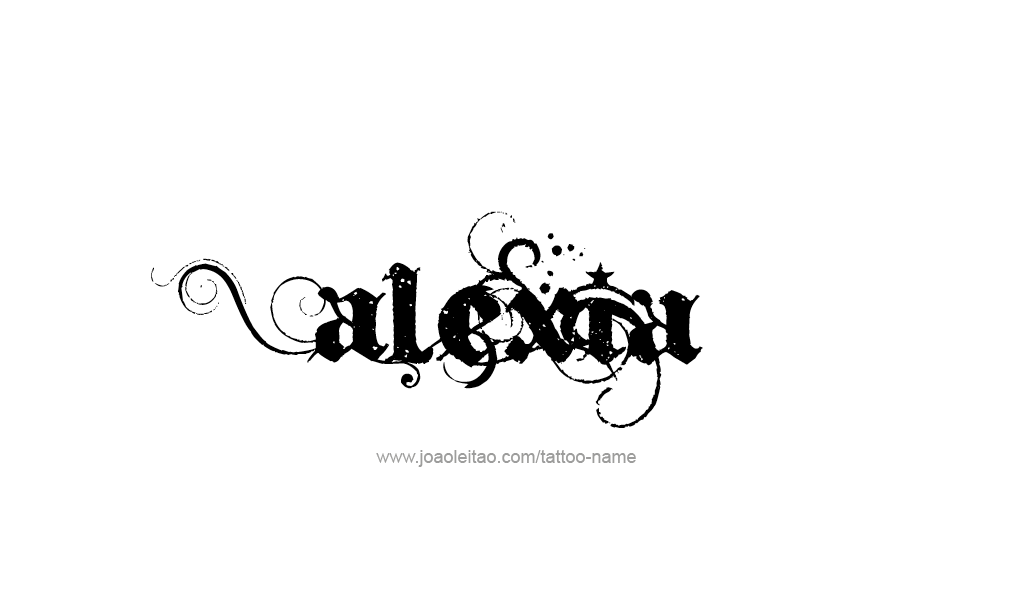 Tattoo Design  Name Alexia   