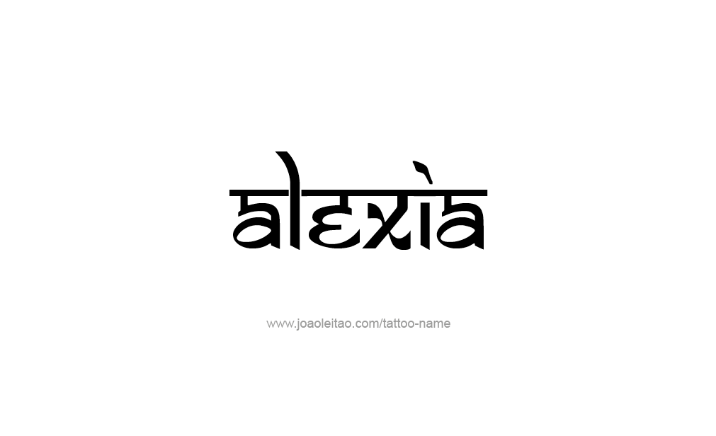 Tattoo Design  Name Alexia   