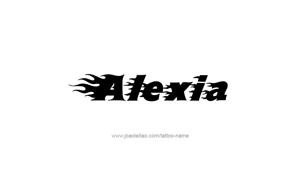 Tattoo Design  Name Alexia   