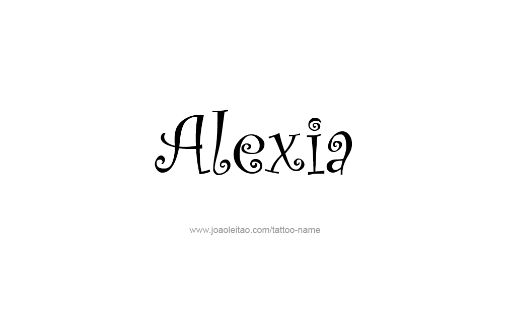 Tattoo Design  Name Alexia   