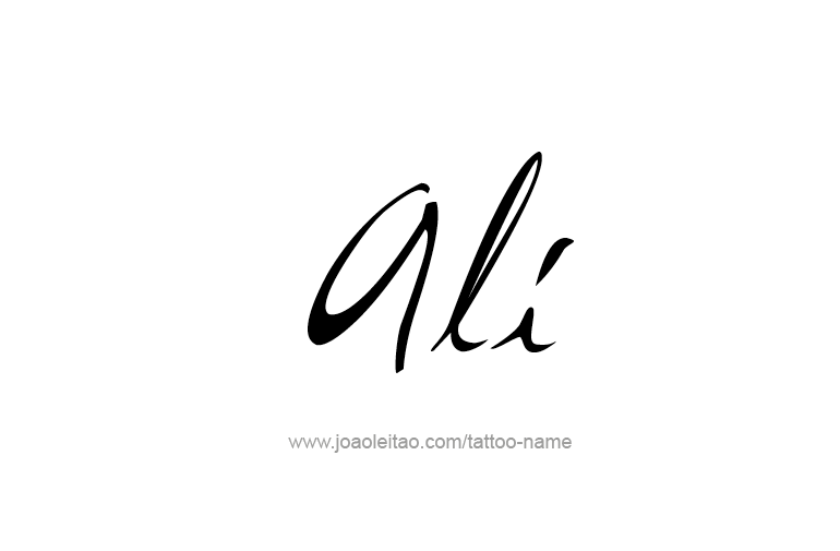 Tattoo Design  Name Ali   