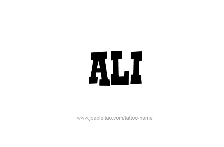 Tattoo Design  Name Ali   