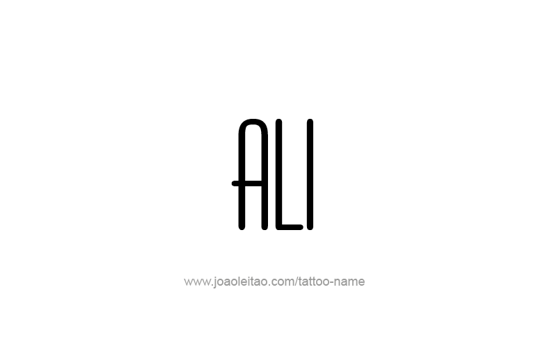 Tattoo Design  Name Ali   