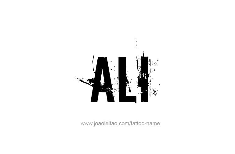 Tattoo Design  Name Ali   