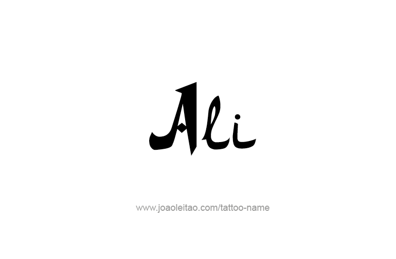 Tattoo Design  Name Ali   