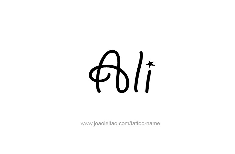 Tattoo Design  Name Ali   