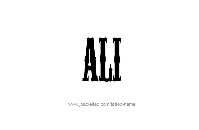 Tattoo Design  Name Ali   