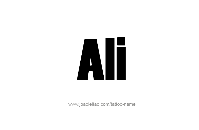 Tattoo Design  Name Ali   