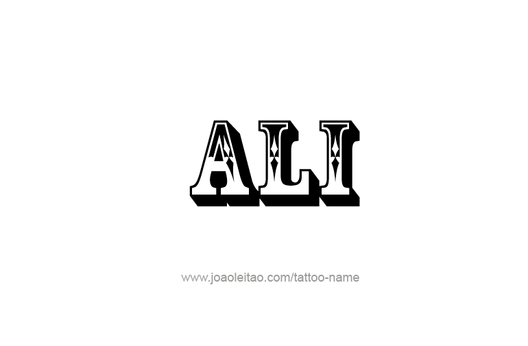 Tattoo Design  Name Ali   