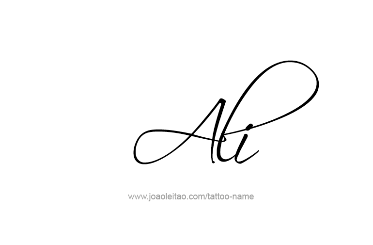 Tattoo Design  Name Ali   