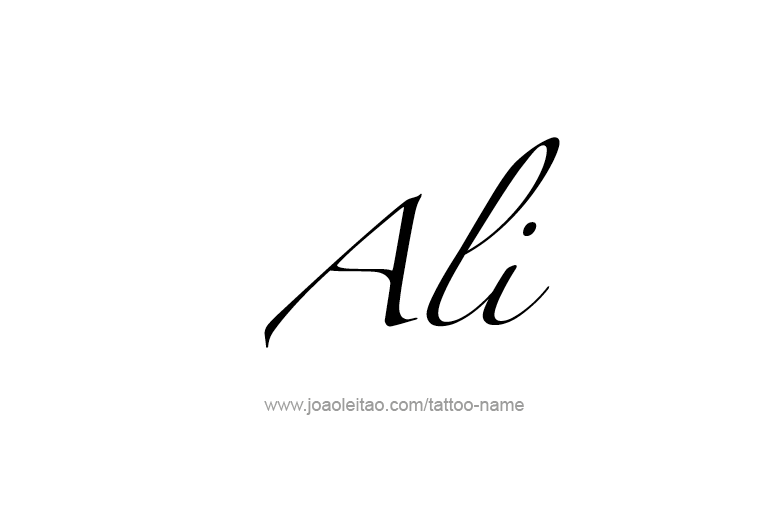 Tattoo Design  Name Ali   