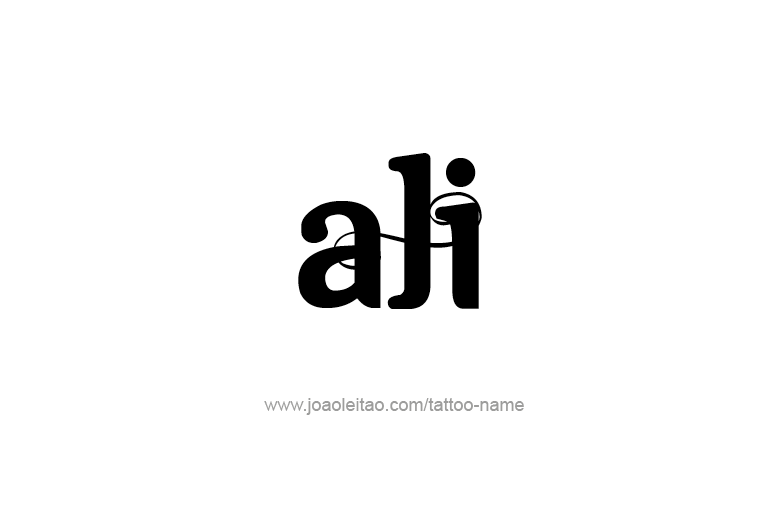 Tattoo Design  Name Ali   