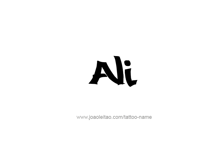 Tattoo Design  Name Ali   
