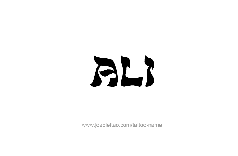 Tattoo Design  Name Ali   