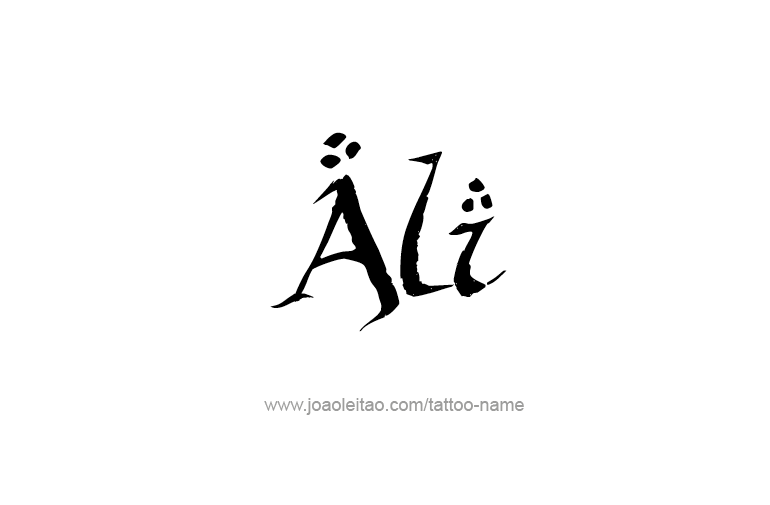 Tattoo Design  Name Ali   