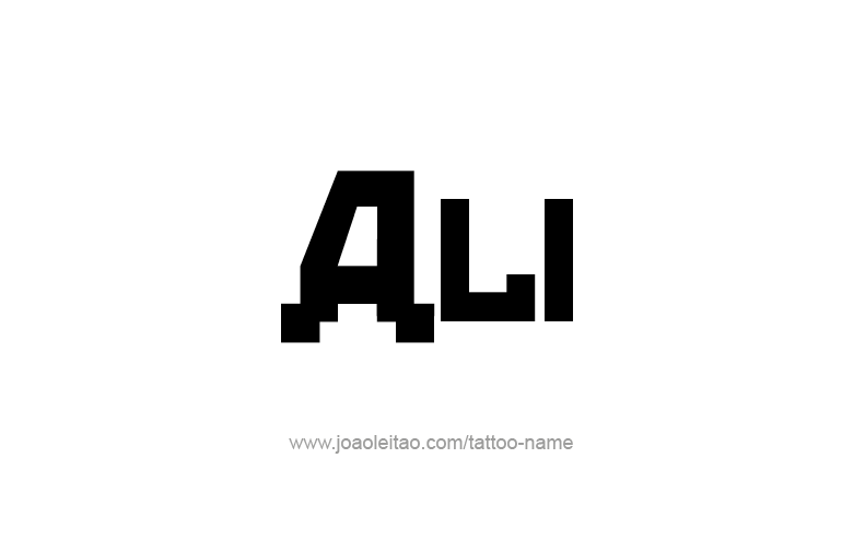 Tattoo Design  Name Ali   