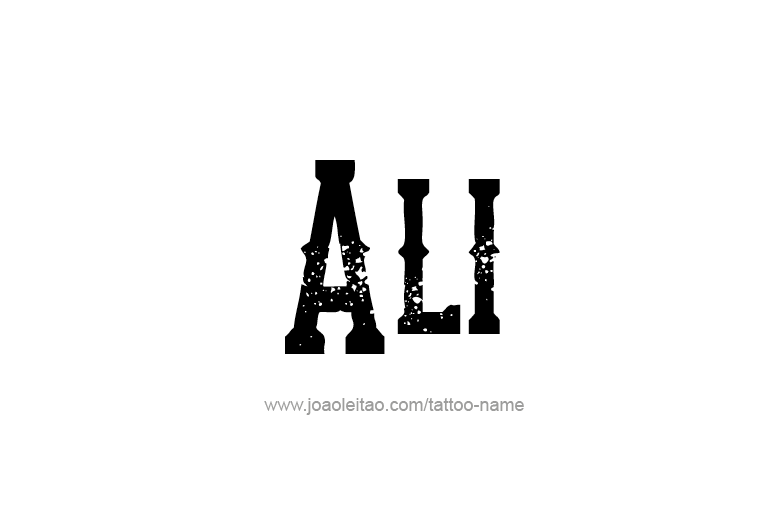 Tattoo Design  Name Ali   