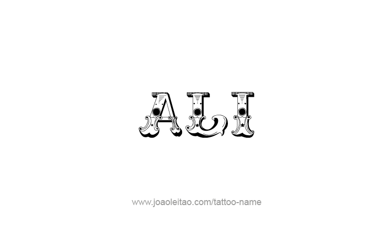 Tattoo Design  Name Ali   