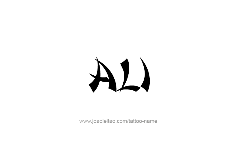 Tattoo Design  Name Ali