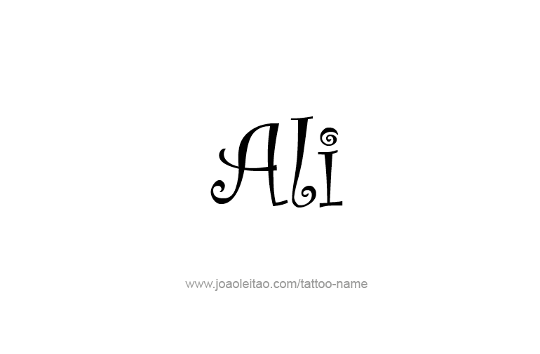 Tattoo Design  Name Ali   