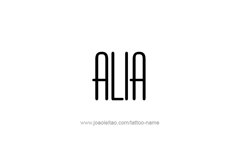 Tattoo Design  Name Alia   