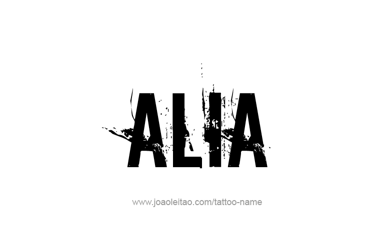 Tattoo Design  Name Alia   